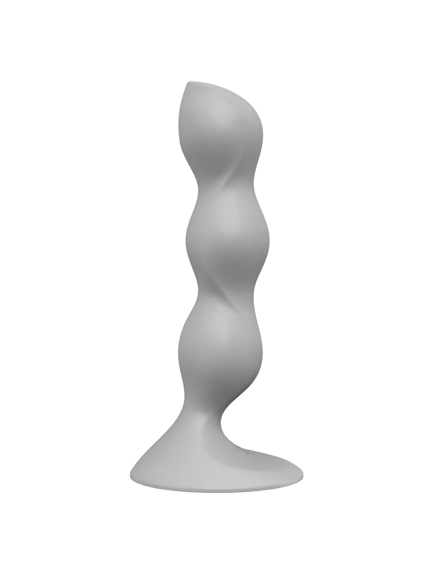Satisfyer Triple Ball R Weighted Suction Cup Dildo Light Grey