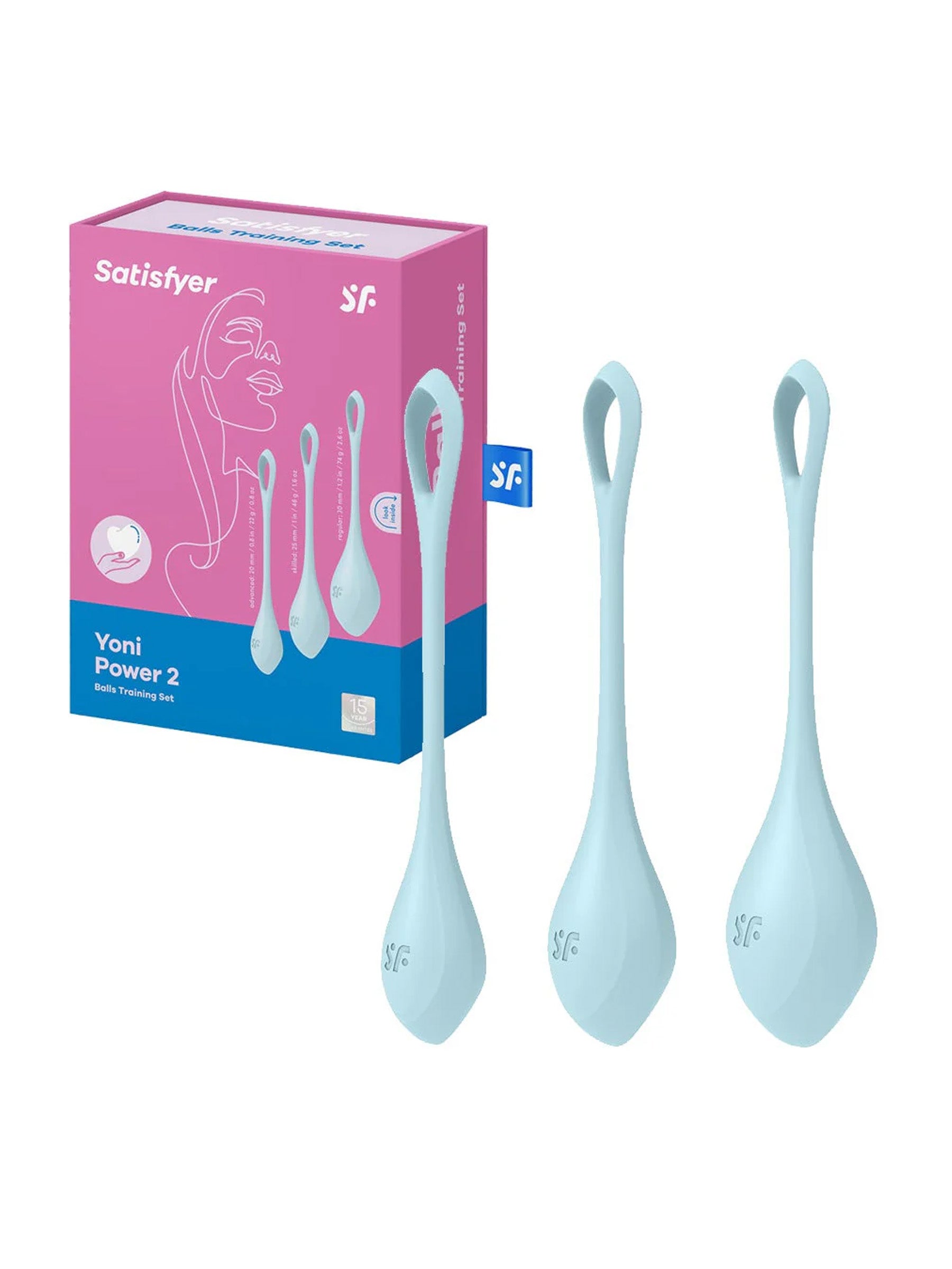 Satisfyer Yoni Power 2 - Kegel Exercise Balls -  Light Blue
