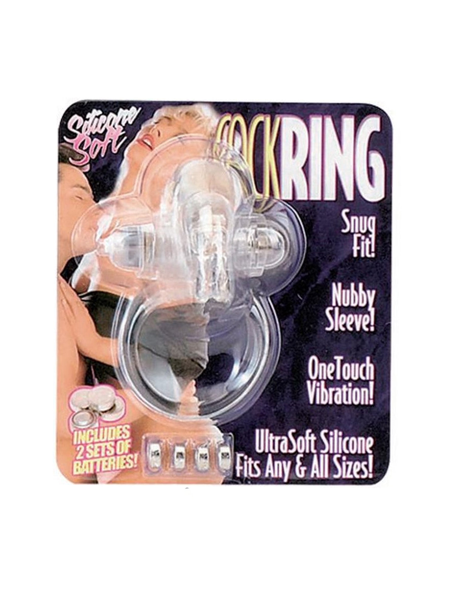 Seven Creations Silicone Cockring Rabbit Vibrator - Clear