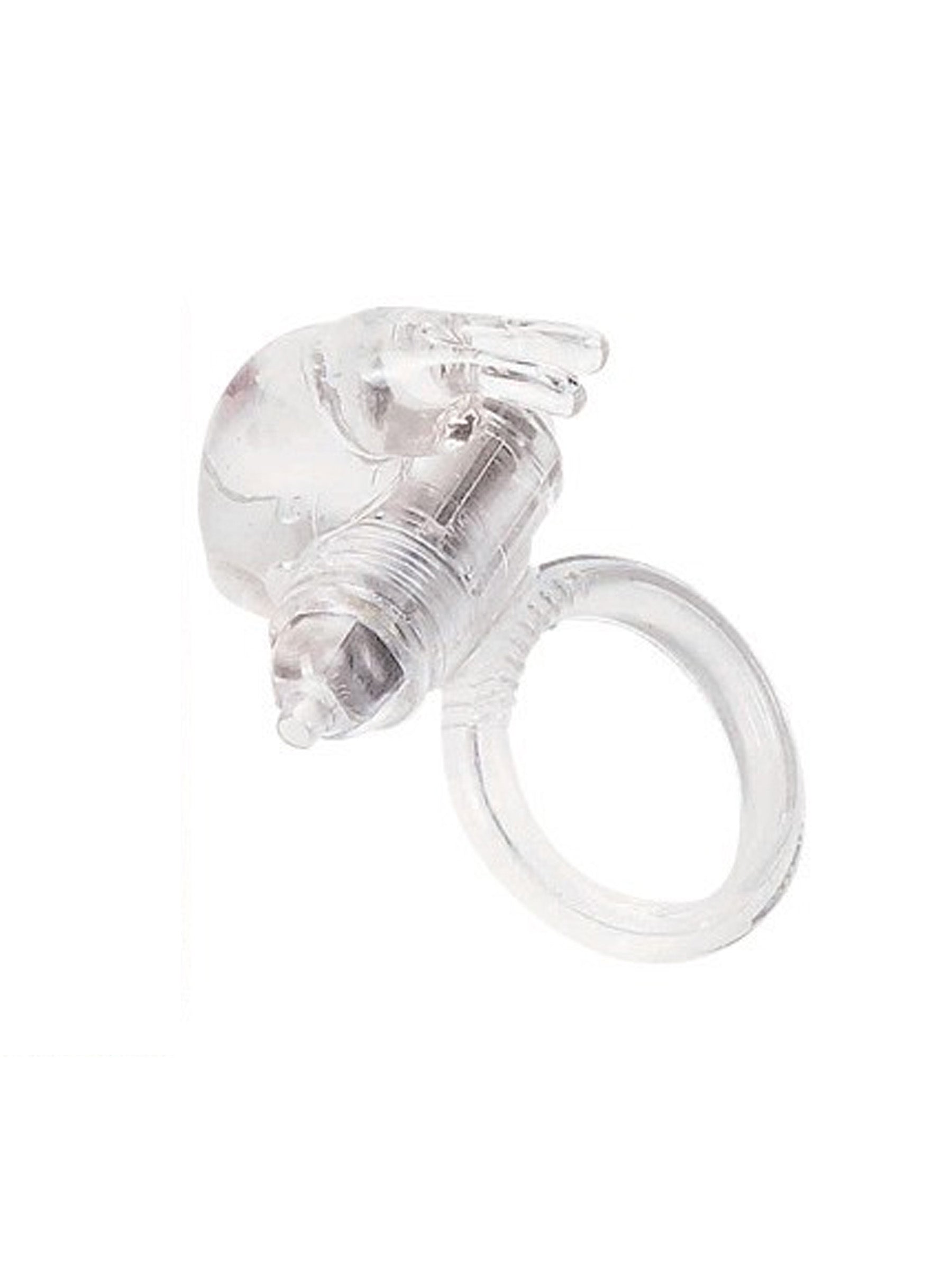 Seven Creations Silicone Cockring Rabbit Vibrator - Clear