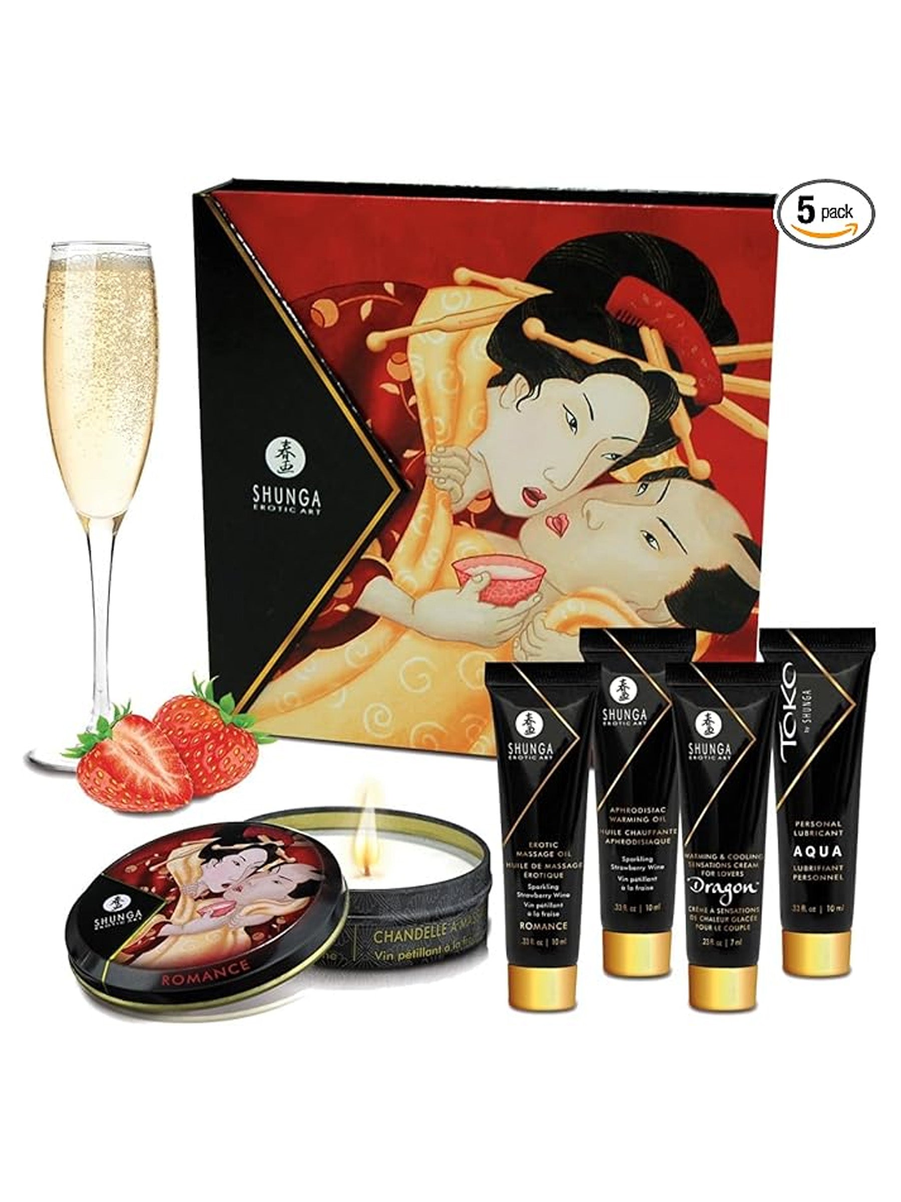 Shunga Geisha's Secret Collection - Sparkling Strawberry Wine