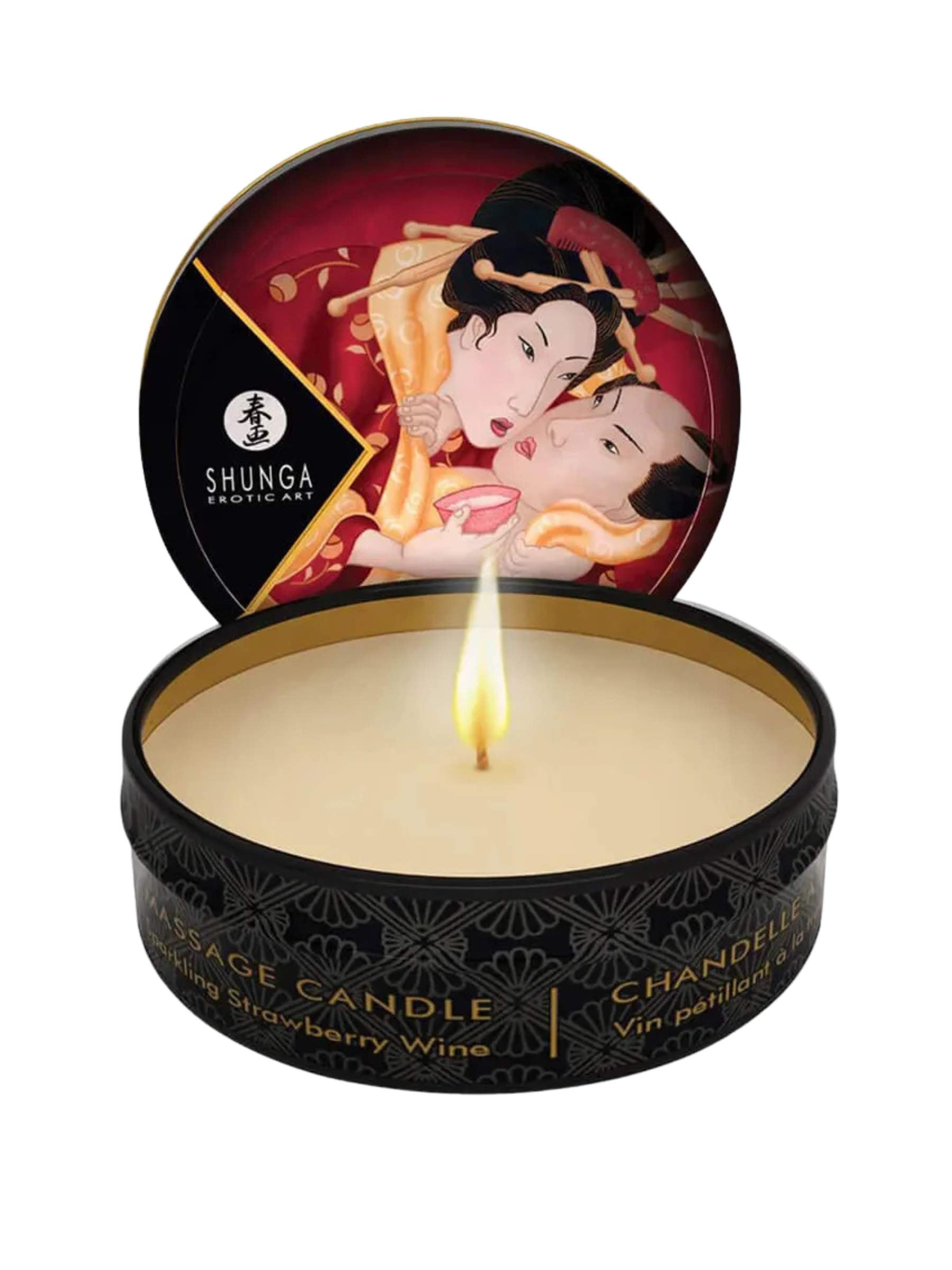 Shunga Massage Candles - 6 Piece - 30ml - Strawberry