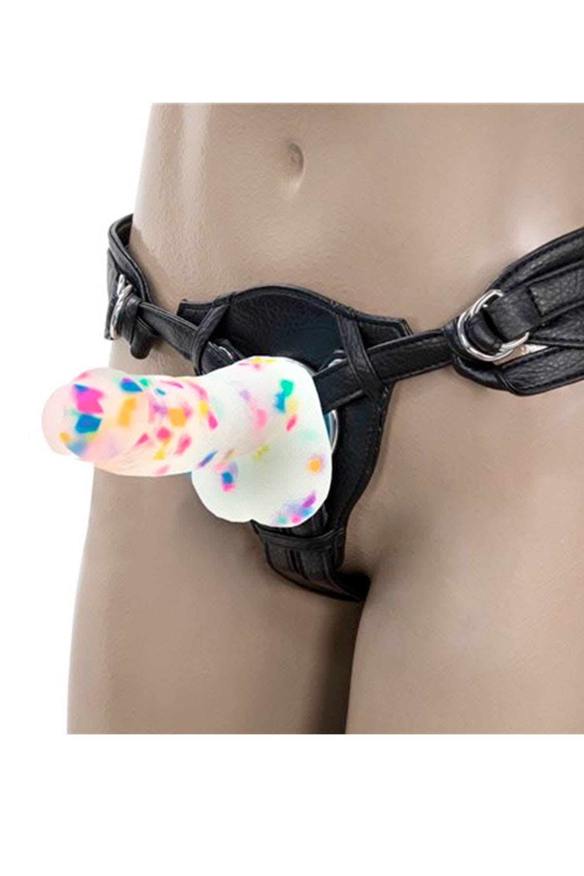 Swan Party Marty - Confetti  Suction Cup Dildo