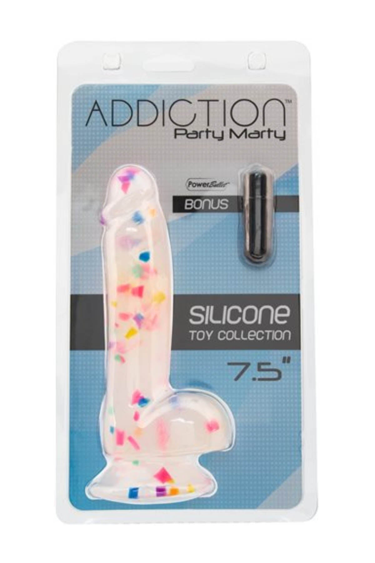 Swan Party Marty - Confetti  Suction Cup Dildo