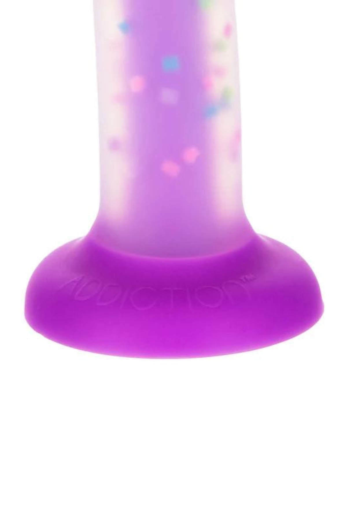 Swan Rave Confetti Glow-in-the-Dark Purple Dildo