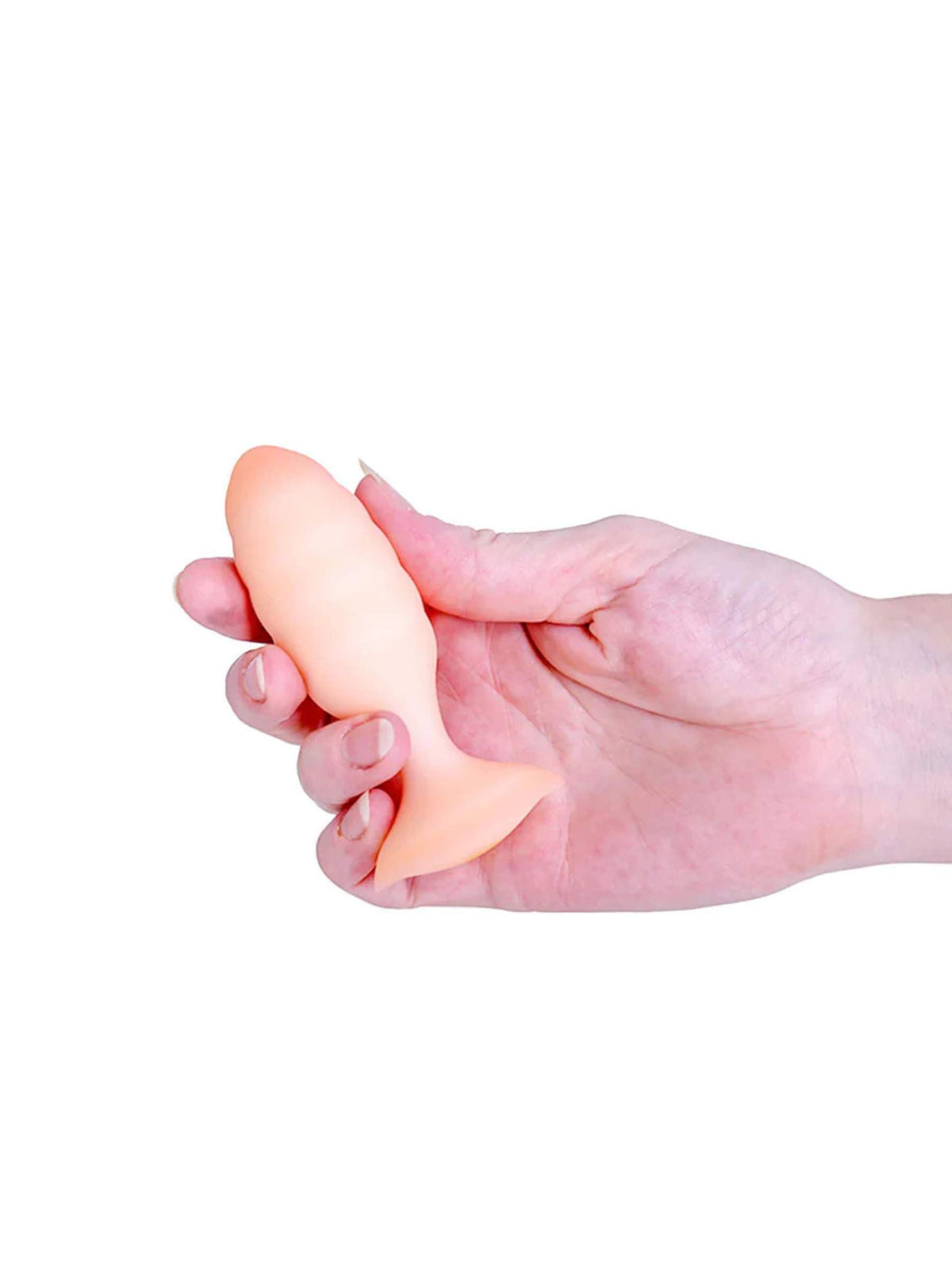 Swan Softies 4inch Ribbed Dual Layer Silicone Anal Plug - Peach