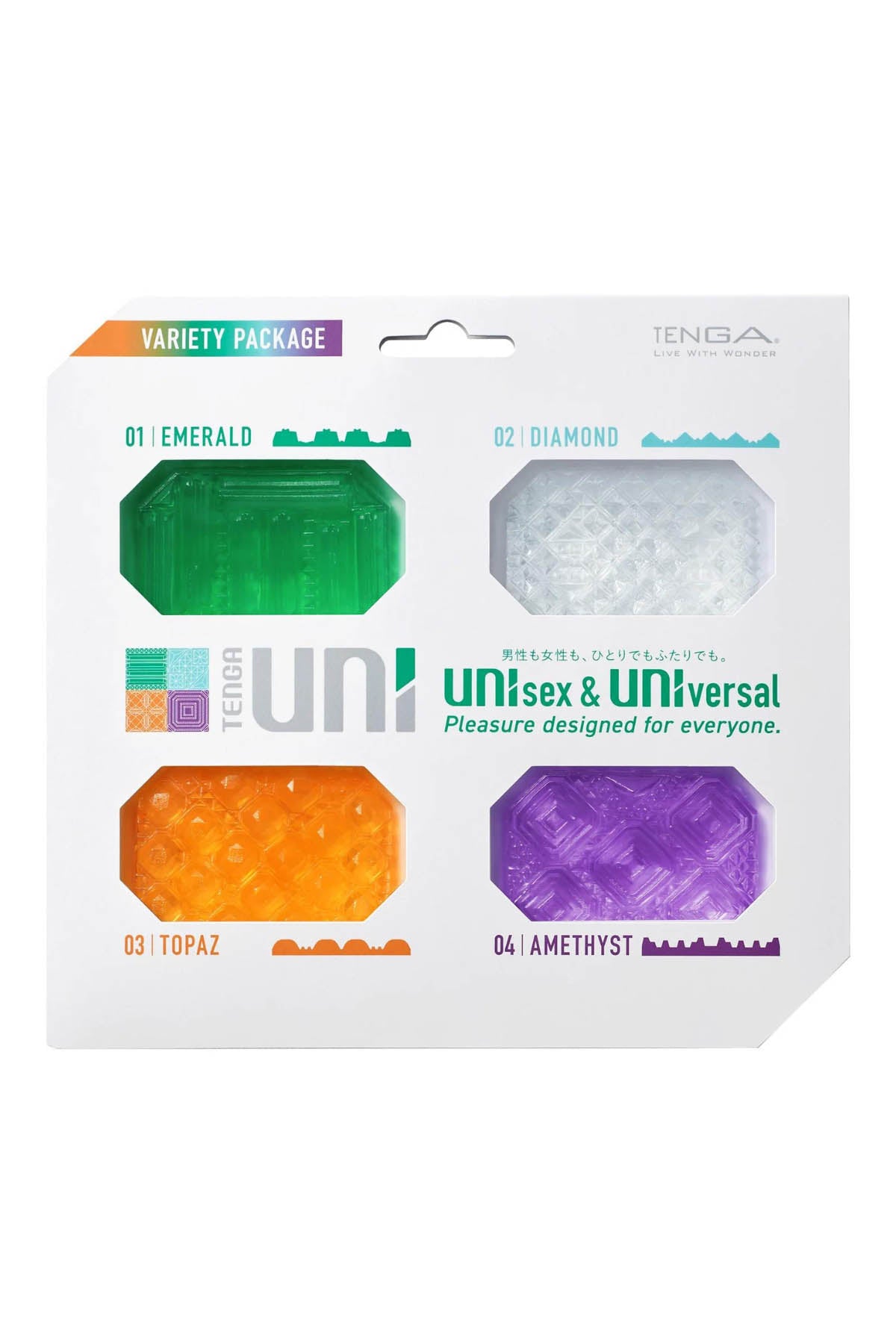 Tenga UNI Variety - Male Masturbator Sleeves - 4 Pack