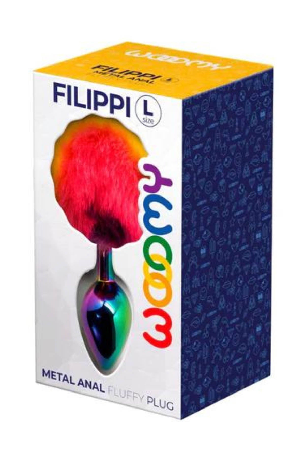 Wooomy Filippi Fluffy Rainbow Anal Plug