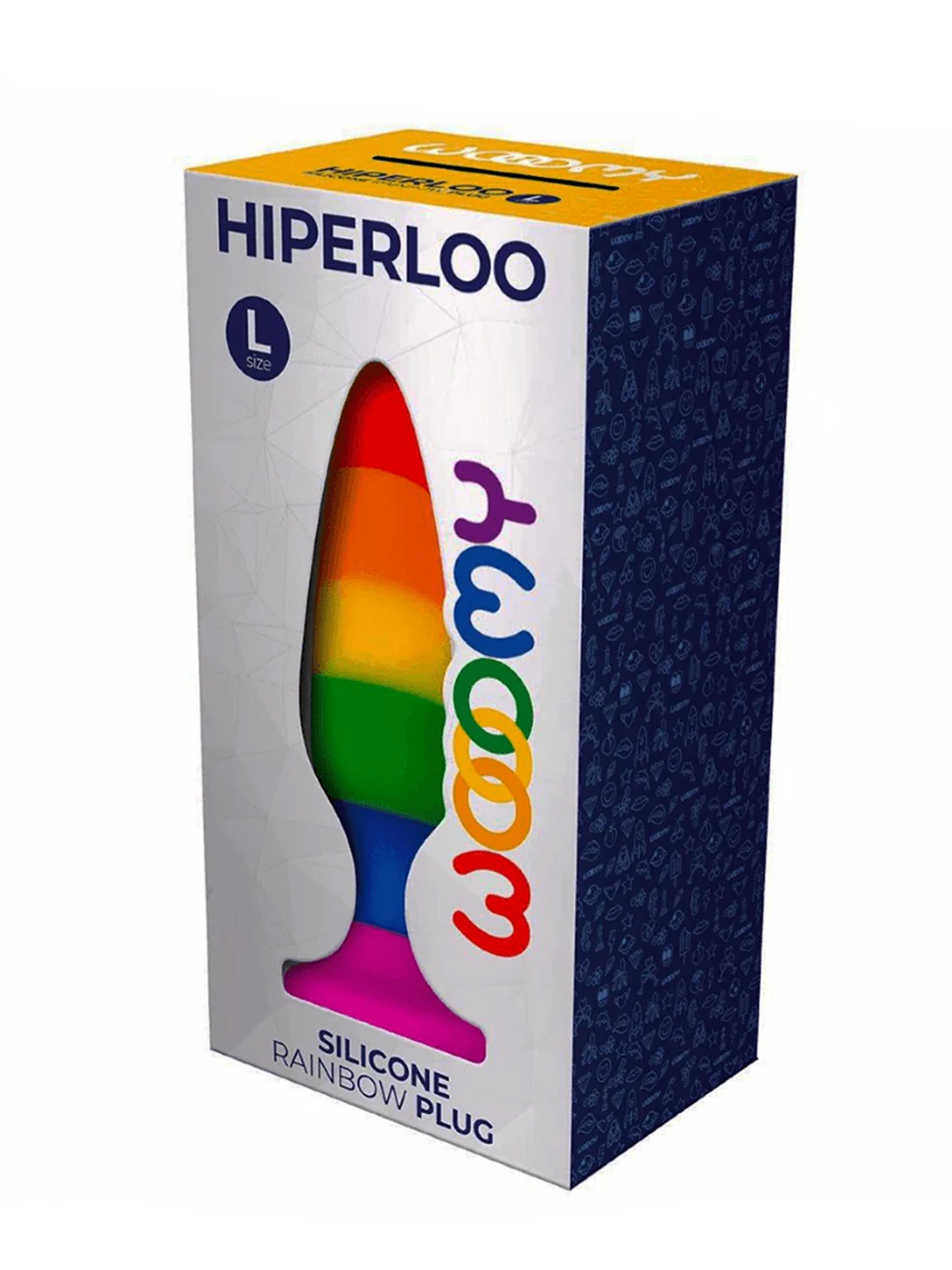 Wooomy Hiperloo Silicone  Rainbow Anal Plug Large Size