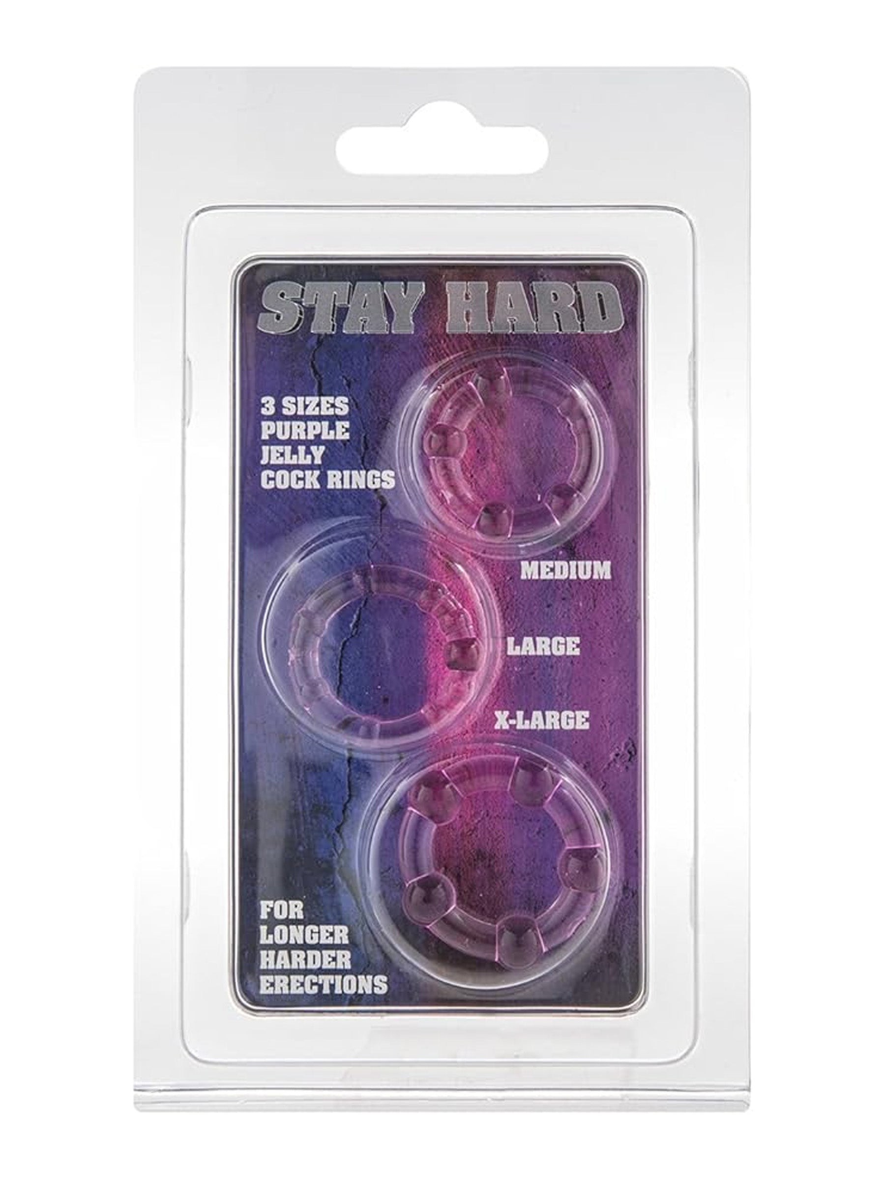 You 2 Toys Get Hard Cock Rings - Purple