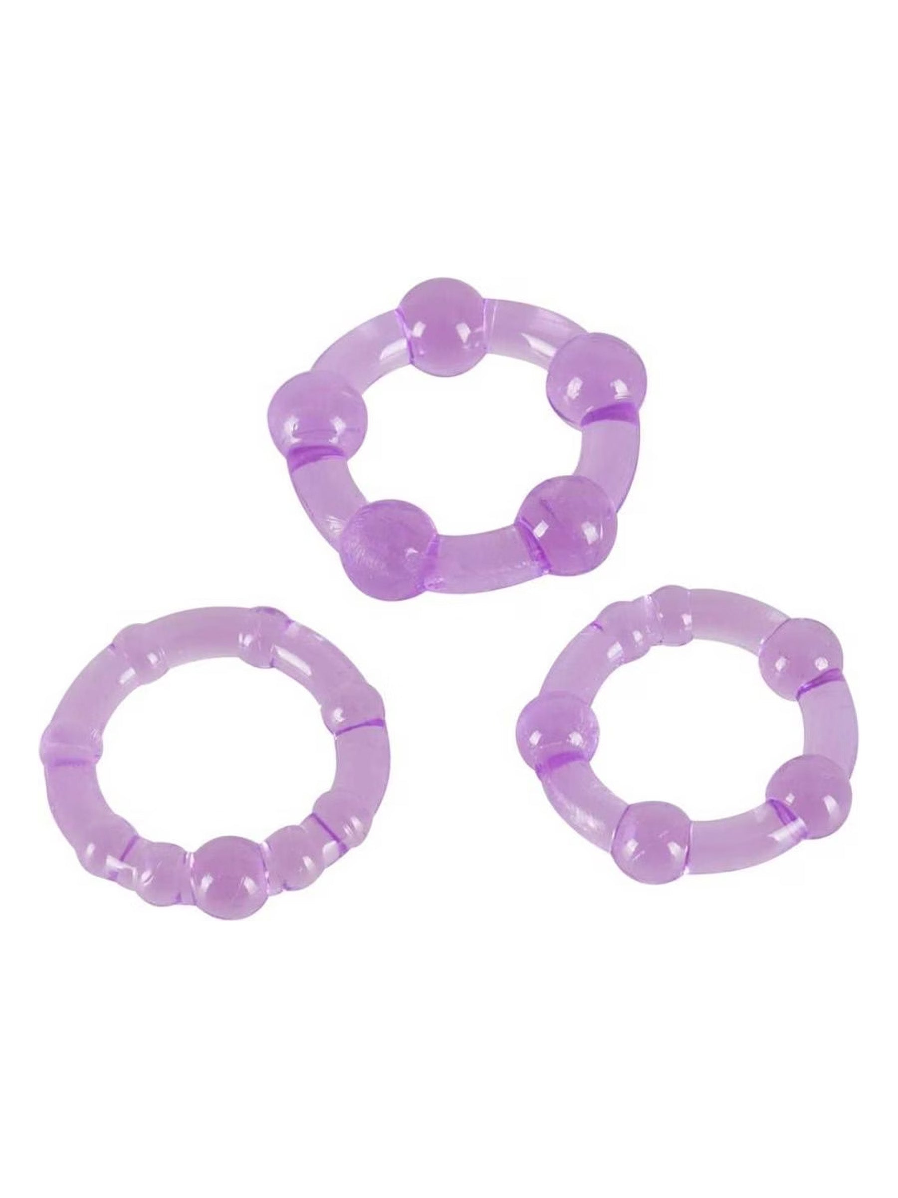 You 2 Toys Get Hard Cock Rings - Purple